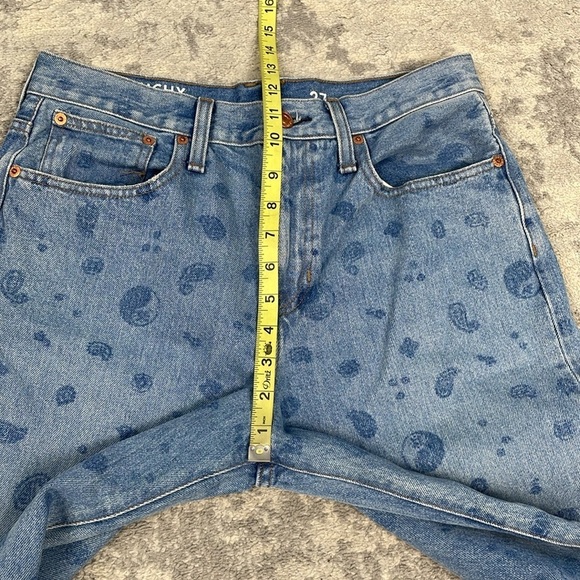 J Crew Slouchy Boyfriend Jean in Bandana Paisley Yin Yang High Rise Sz 27 - Picture 8 of 12